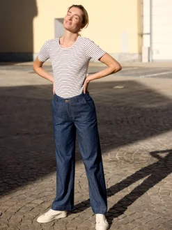 Hose aus Bio-Baumwolle(dark denim, 38)