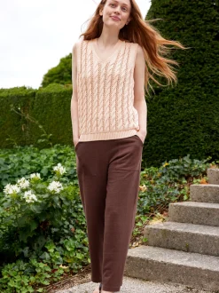 Hose aus Bio Leinen/Baumwolle(chocolate, 38)