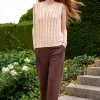 Hose aus Bio Leinen/Baumwolle(chocolate, 36)