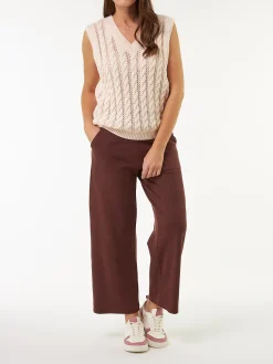 Hose aus Bio Leinen/Baumwolle(chocolate, 36)
