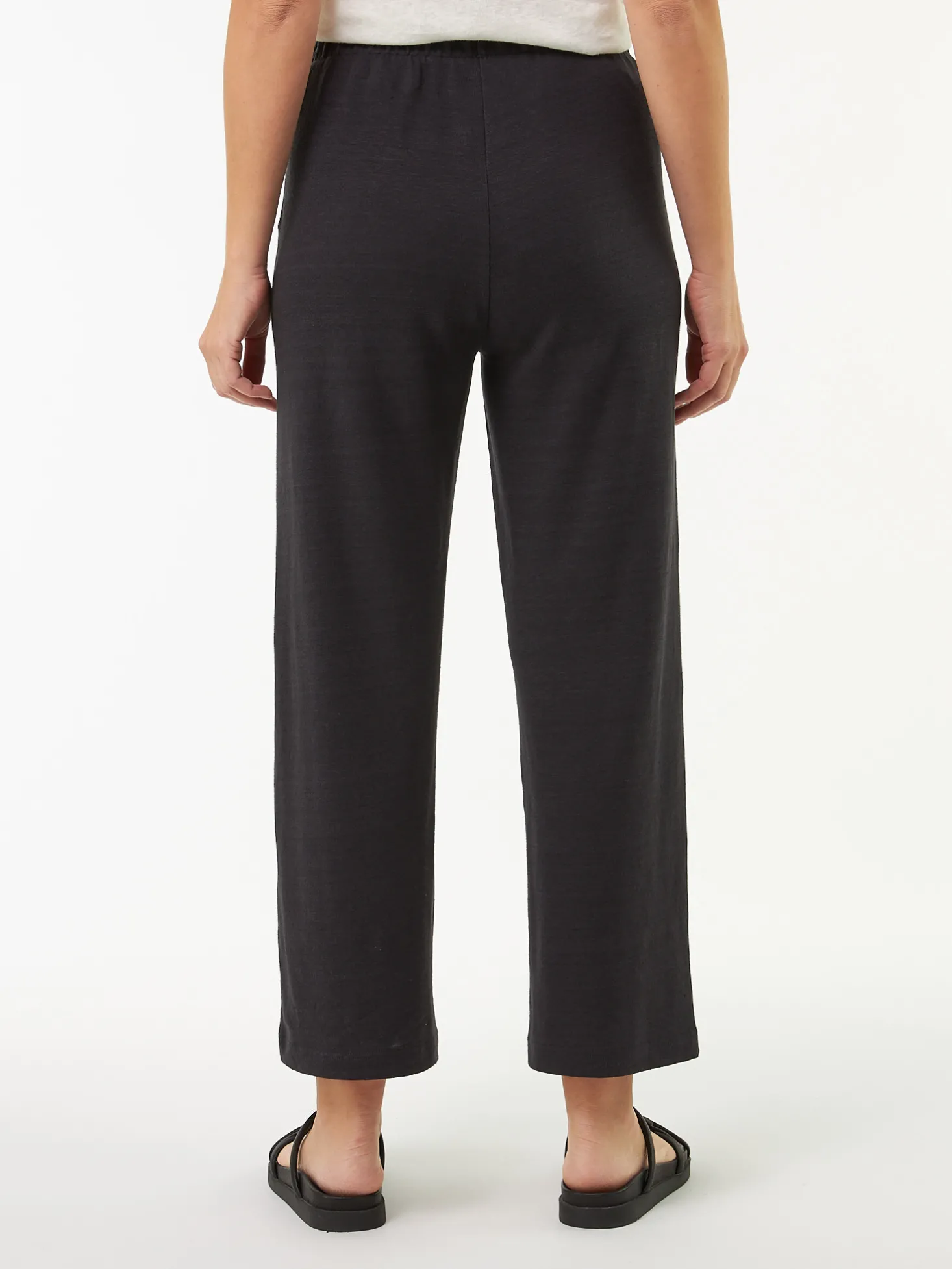 Hose aus Bio Leinen/Baumwolle(schwarz, 34)