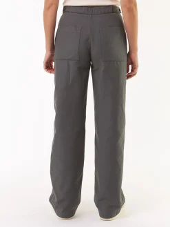 Hose mit weitem Bein aus Bio Baumwolle(pacific grün, 38)