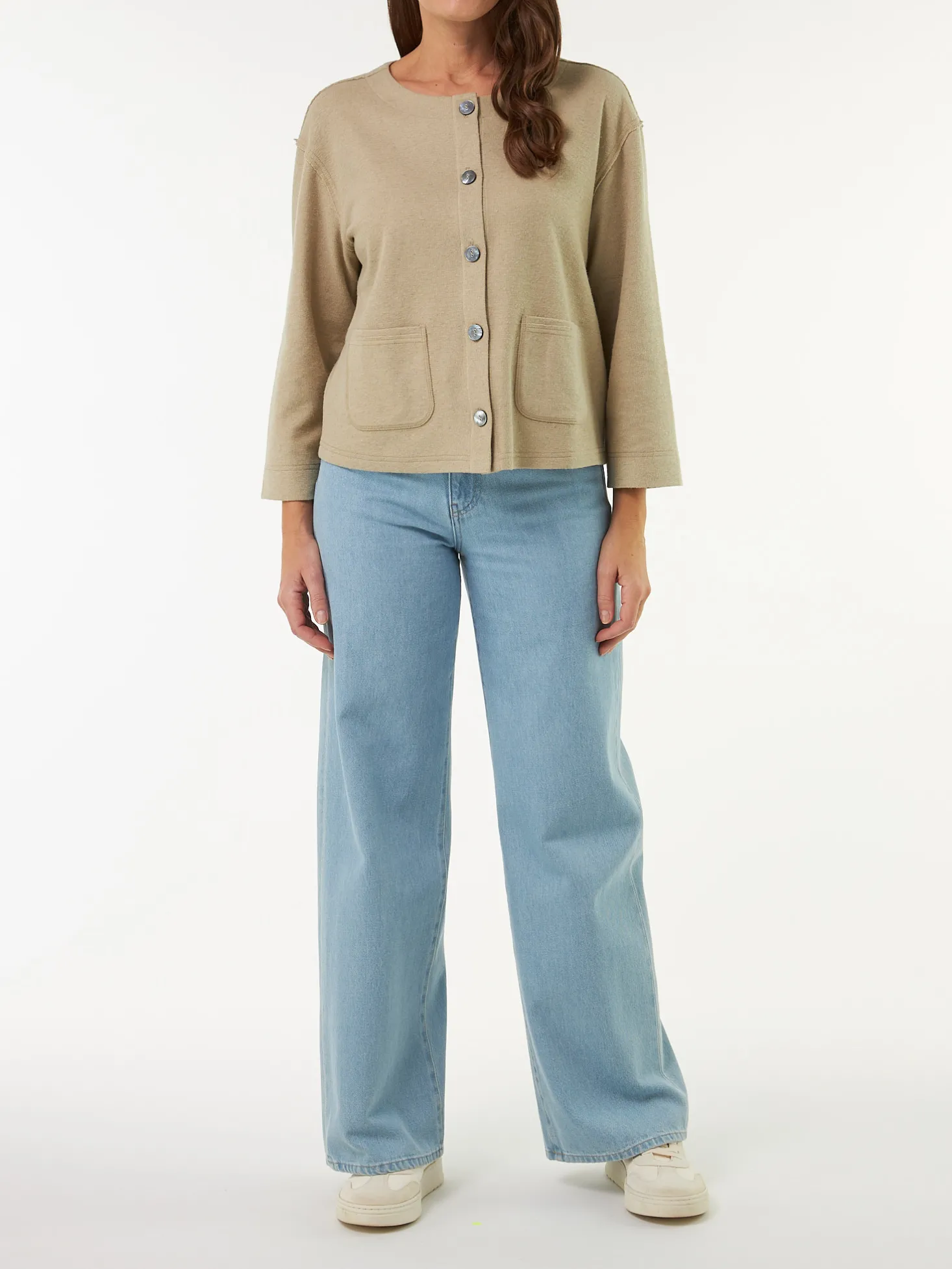 Jacke aus Bio Baumwolle/Hanf(matcha latte, 38)