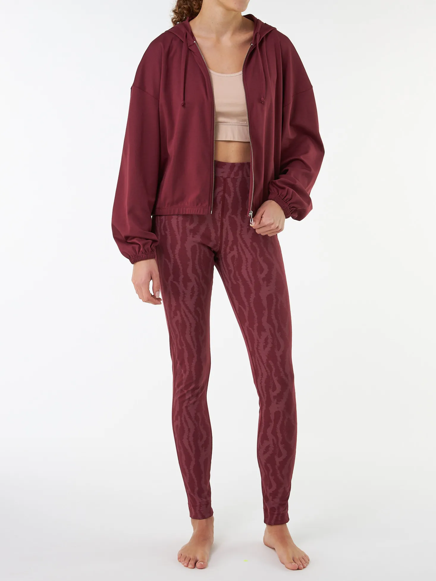 Jacke aus Bio Baumwolle(weinrot, S)
