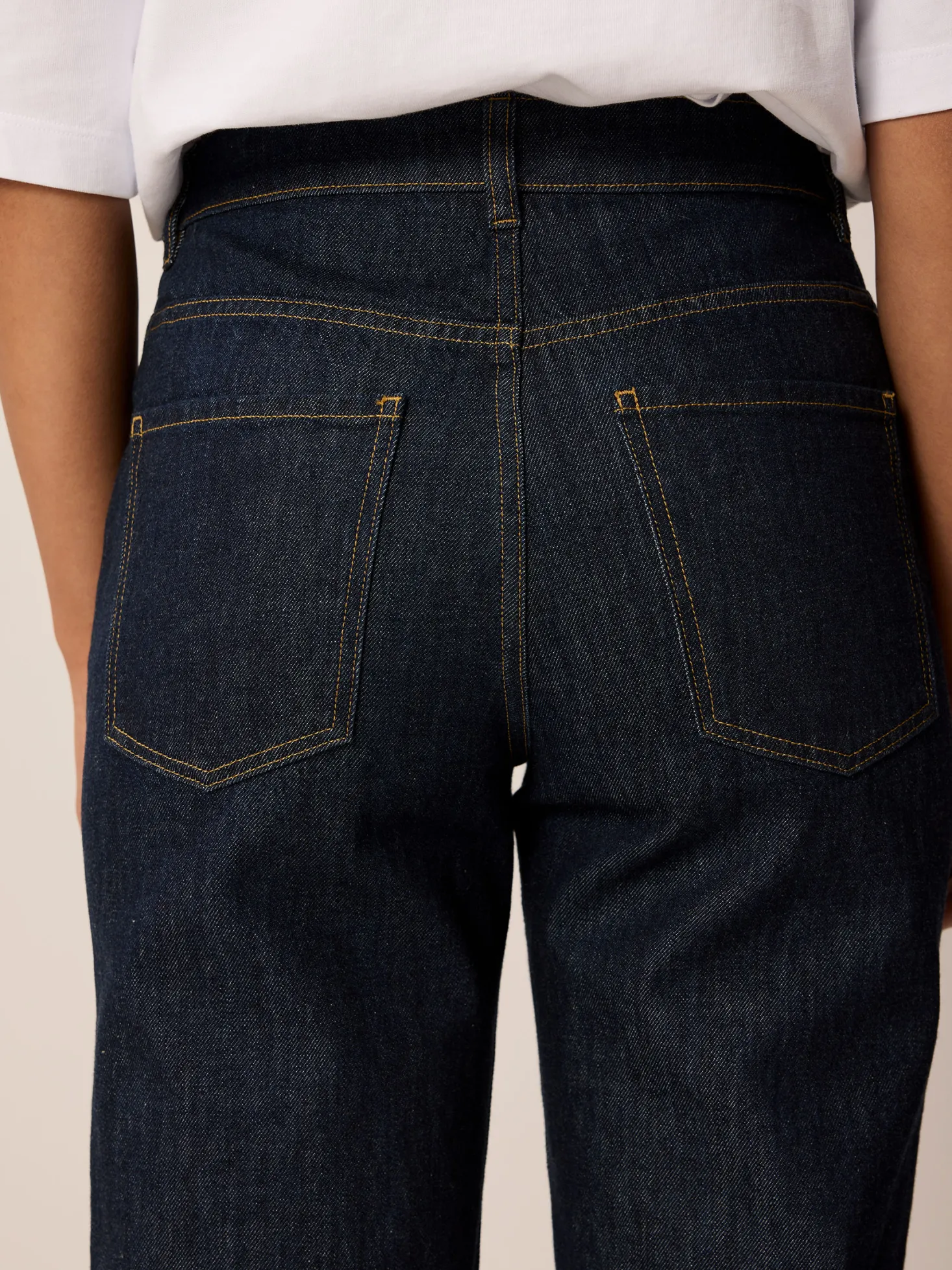 Jeans straight100 % Bio-Baumwolle (dark denim, 38)