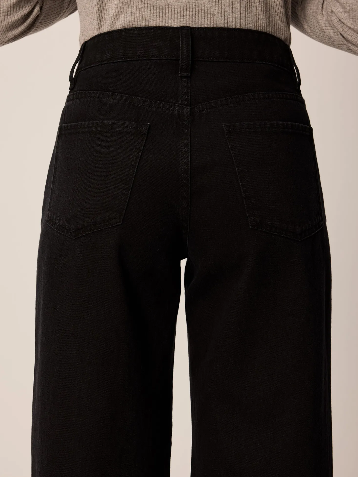 Jeans weites Bein aus Bio Baumwolle(black denim, 40)