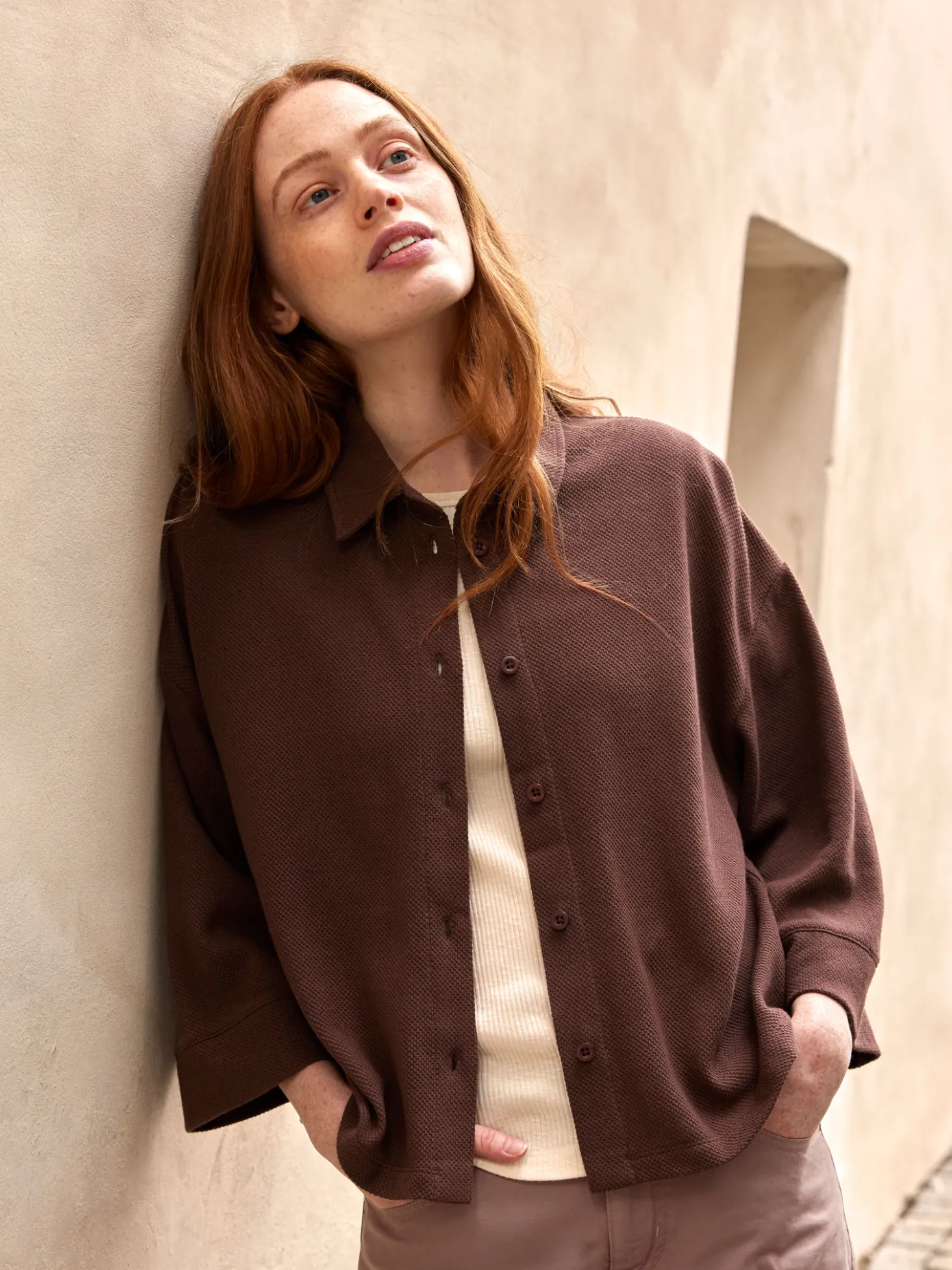 Jerseybluse aus Bio Baumwolle(chocolate, XS)