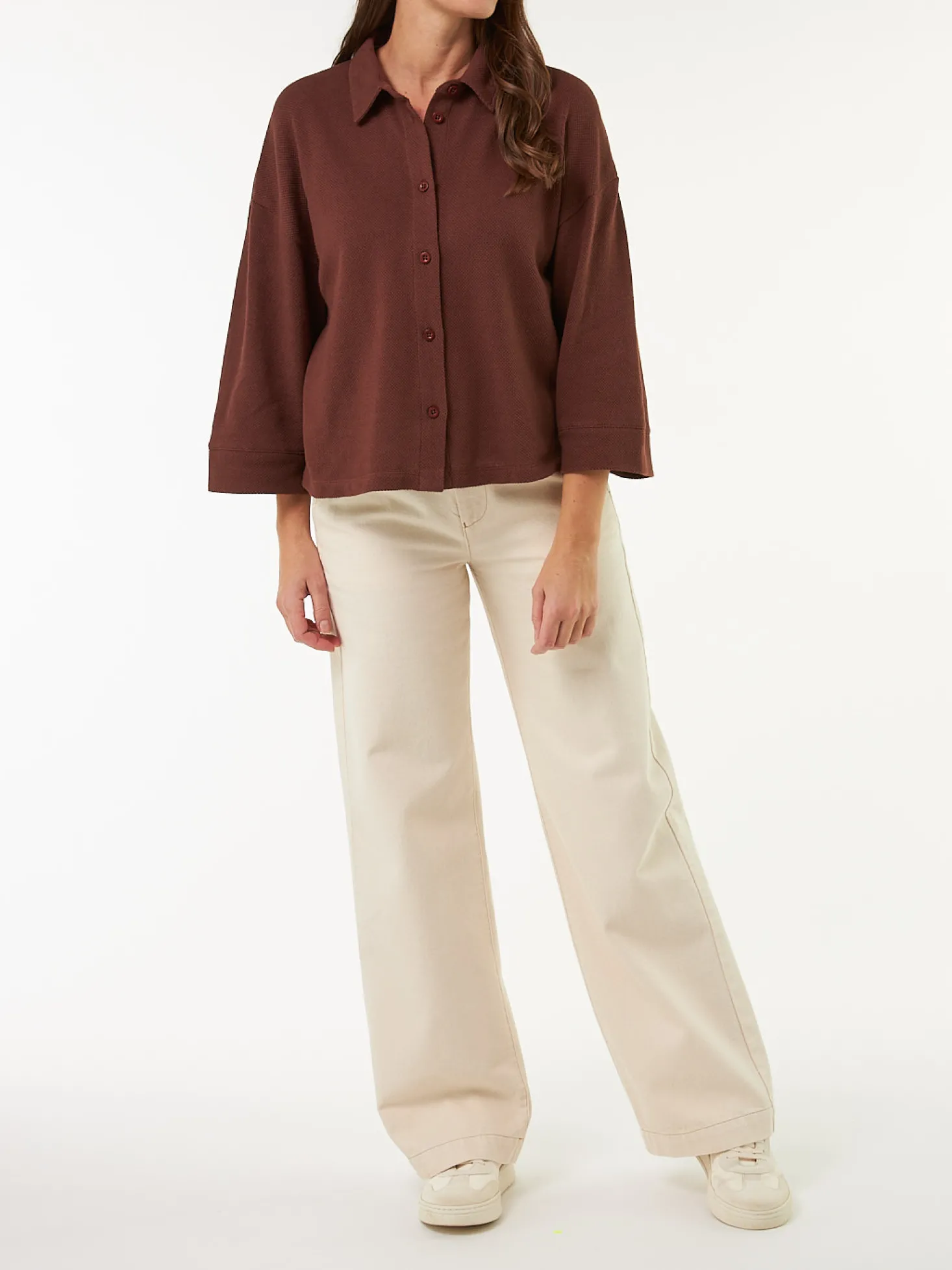 Jerseybluse aus Bio Baumwolle(chocolate, XS)