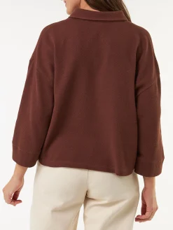 Jerseybluse aus Bio Baumwolle(chocolate, XS)