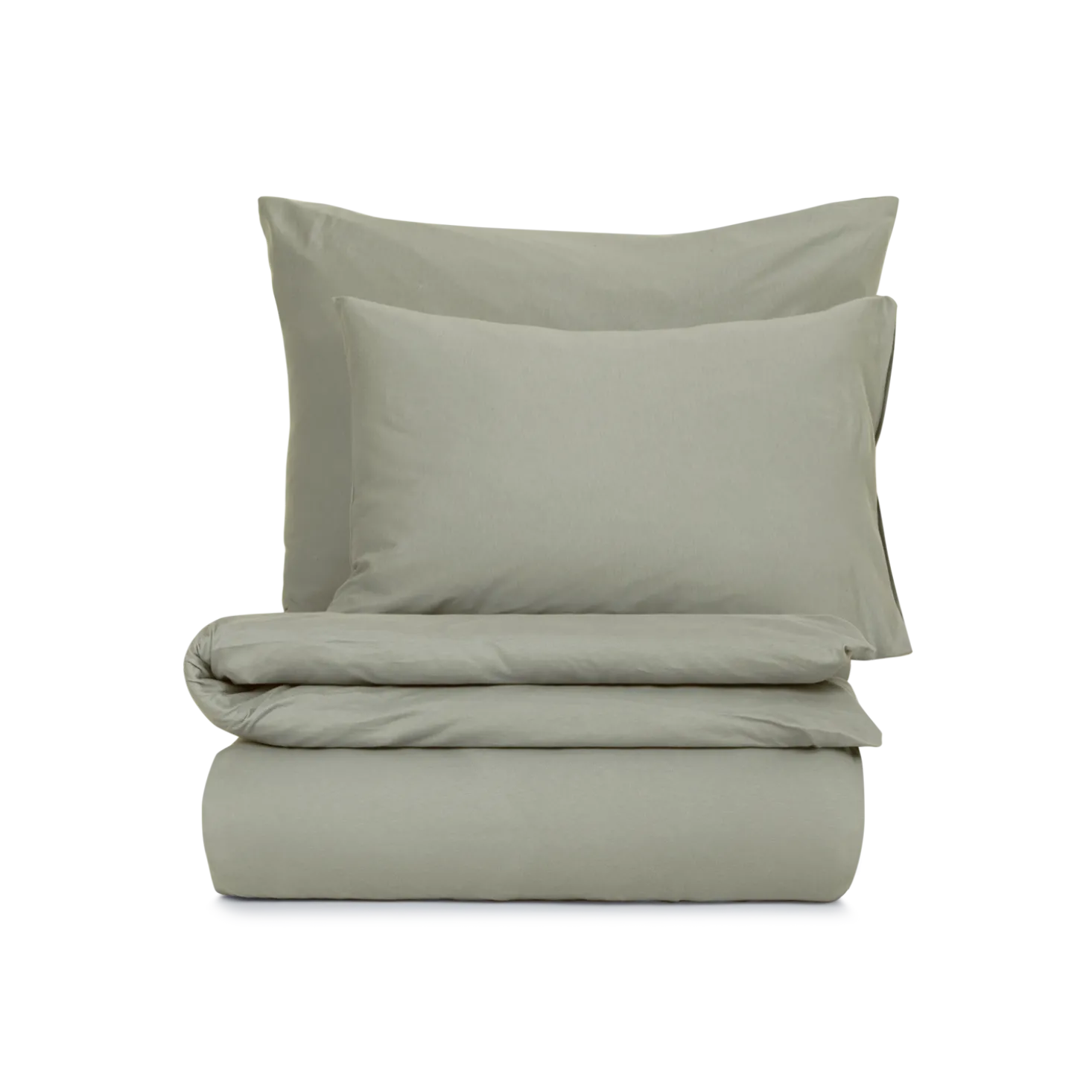 Kissenüberzug Sarah100 % Baumwolle, Jersey, GOTS (olive, 80 x 80 cm)