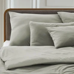 Kissenüberzug Sarah100 % Baumwolle, Jersey, GOTS, NATURTEXTIL BEST (olive, 40 x 60 cm)