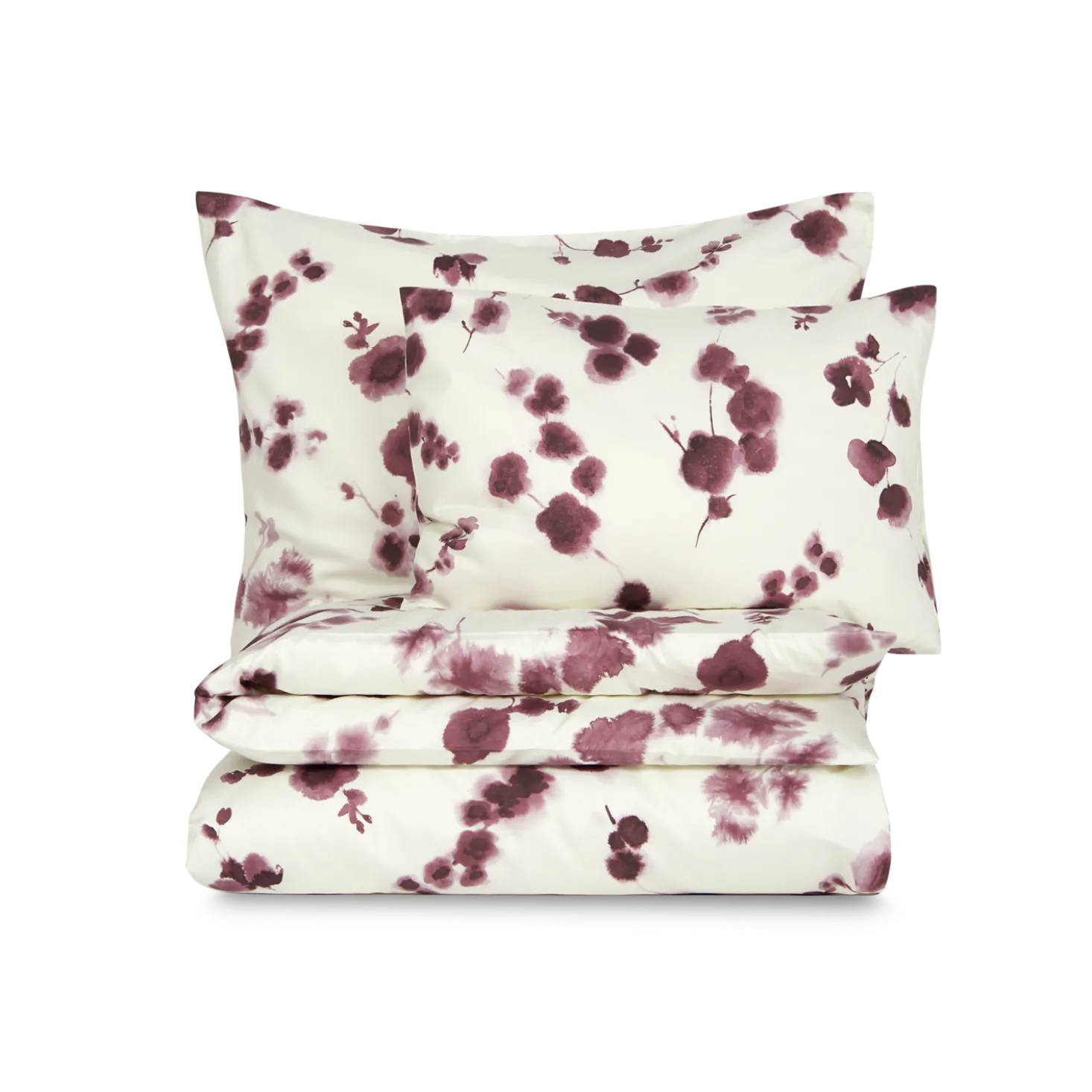 Kissenüberzug Tatianapflaume, 100 % Baumwolle, Satin, GOTS (40 x 60 cm)