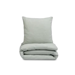 Kissenüberzug Vivien minijade, 40 x 40 cm, 100 % Baumwolle, Musselin, GOTS