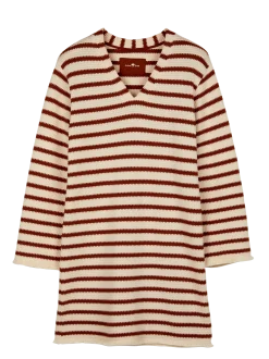 Kleid aus Bio-Baumwolle(offwhite/kastanie jacquard ringel , 36)