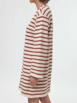 Kleid aus Bio-Baumwolle(offwhite/kastanie jacquard ringel , 36)