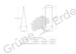 Kleiderständer Jukai Pur(Buche, Basis 60 cm)