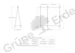 Kleiderständer Jukai Pur(Buche, Basis 60 cm + 1 Anbauelement 90 cm)