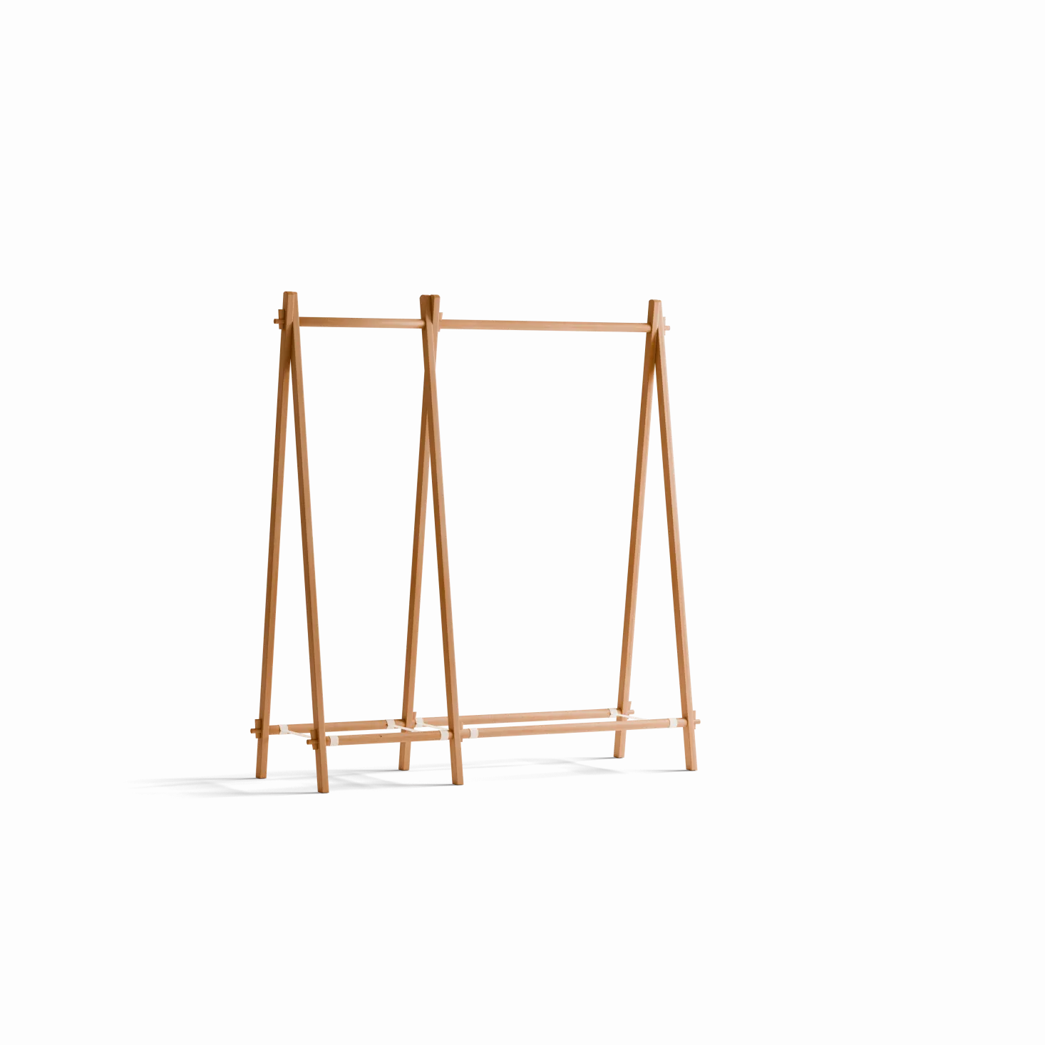 Kleiderständer Jukai Pur(Buche, Basis 60 cm + 1 Anbauelement 90 cm)