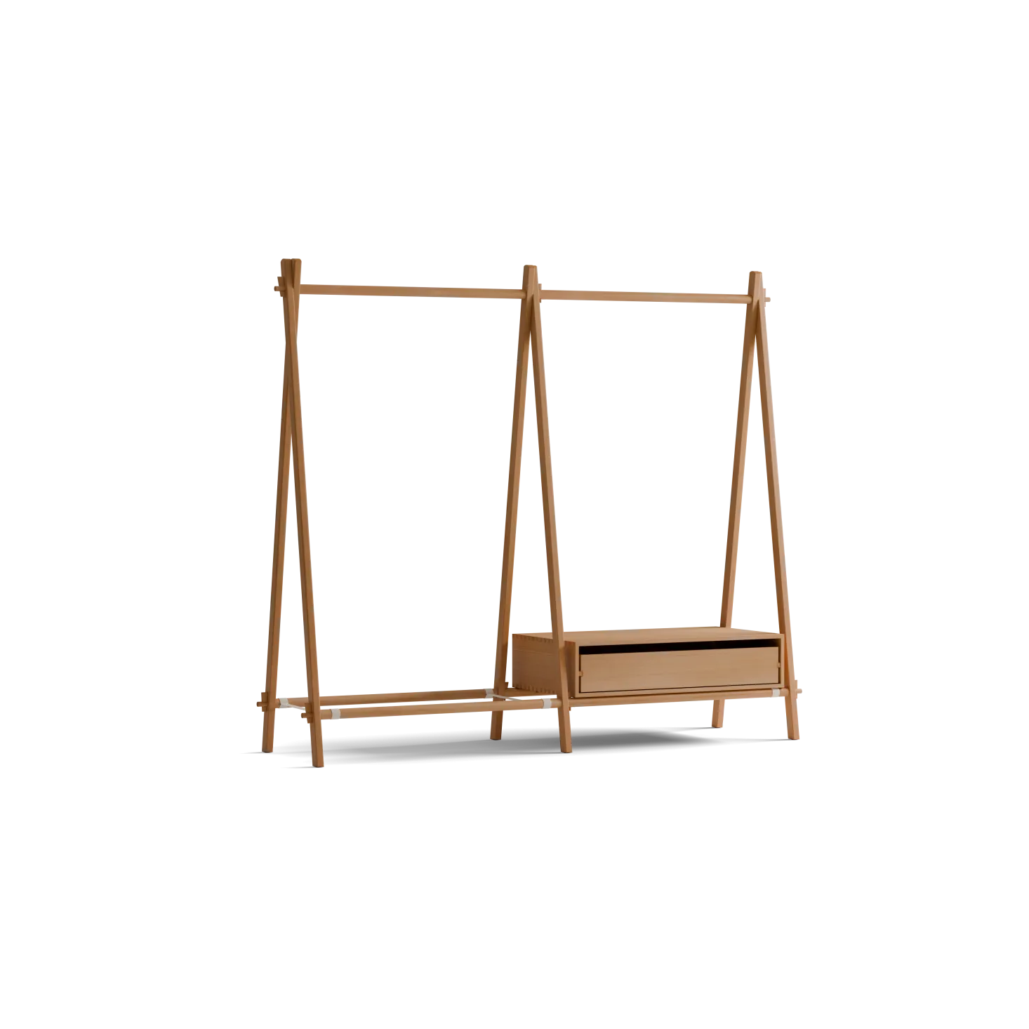 Kleiderständer Jukai Purmit Anbauelement, Box und Lade (Buche)