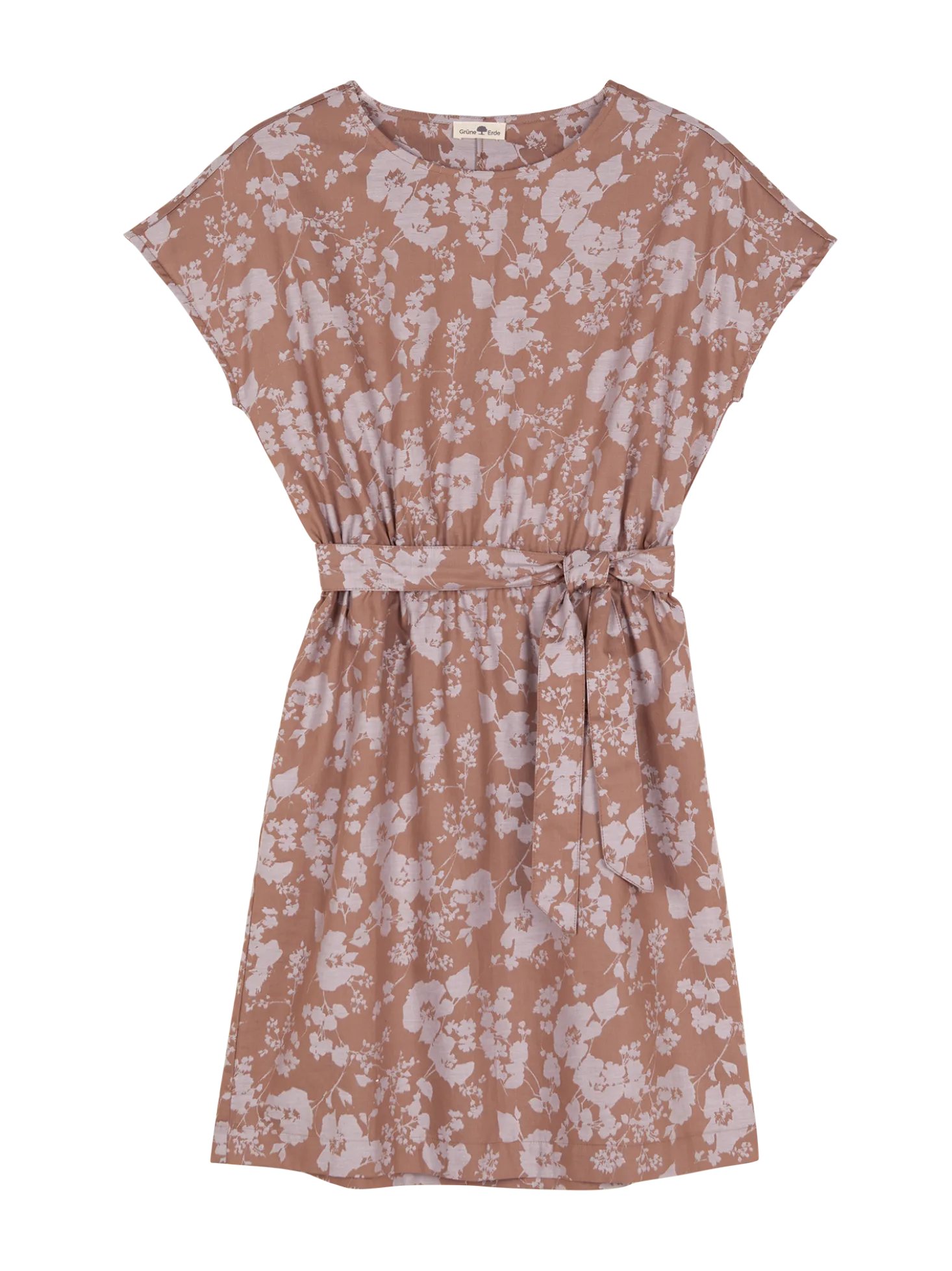 Kleid kurzarm aus Bio Baumwolle(macchiato, 38)