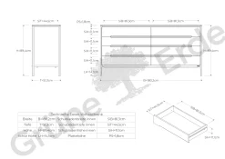 Kommode Tenso mit 8 Laden(Buche)