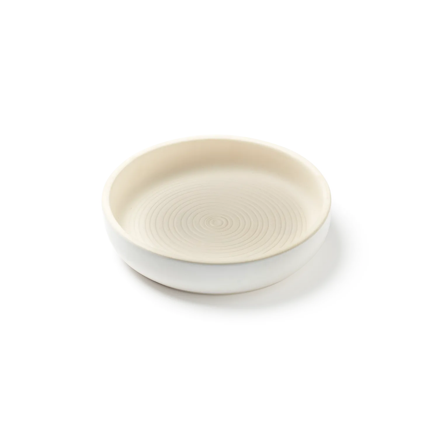 Kresseteller aus weißem TerracottaH 4 cm, ø 17 cm