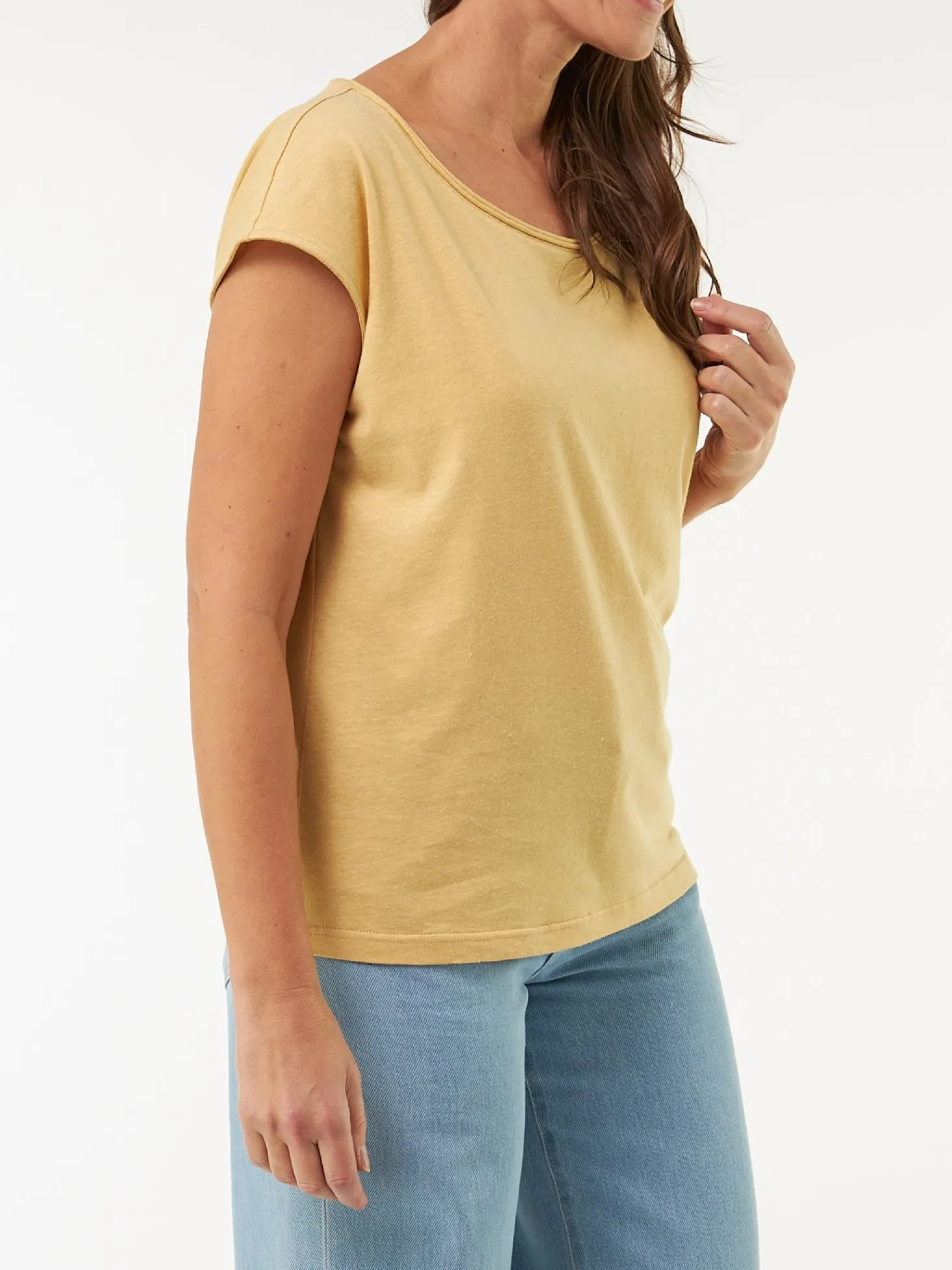 Kurzarmshirt aus Bio Baumwolle/Hanf(rattan, 38)
