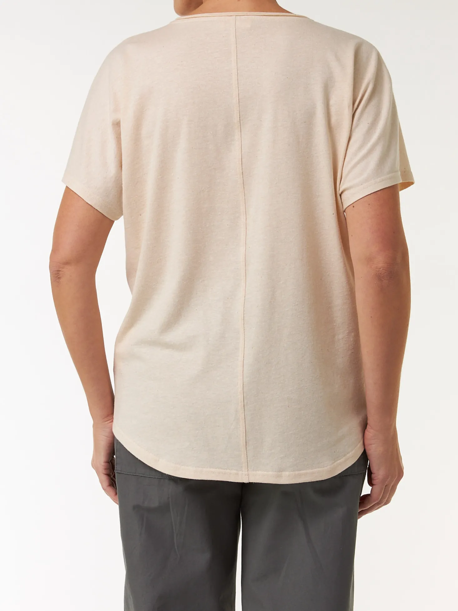 Kurzarmshirt aus Bio Baumwolle/Hanf(natur, 36)