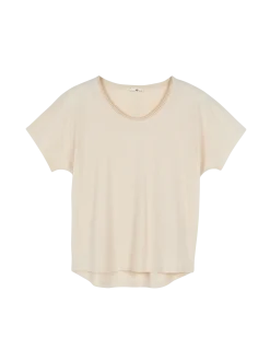 Kurzarmshirt aus Bio Baumwolle/Hanf(natur, 42)