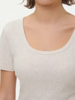 Kurzarmshirt100 % Bio-Baumwolle (natur melange, XL)