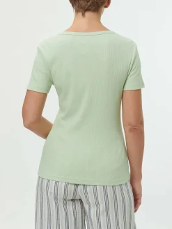 Kurzarmshirt100 % Bio-Baumwolle (pastellgrün, XS)