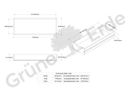 Lade für Grundgestell Quint mit 2 Stk. LaufleistenB 26,4 x T 70 x H 10,5 cm (Buche, T 70cm)