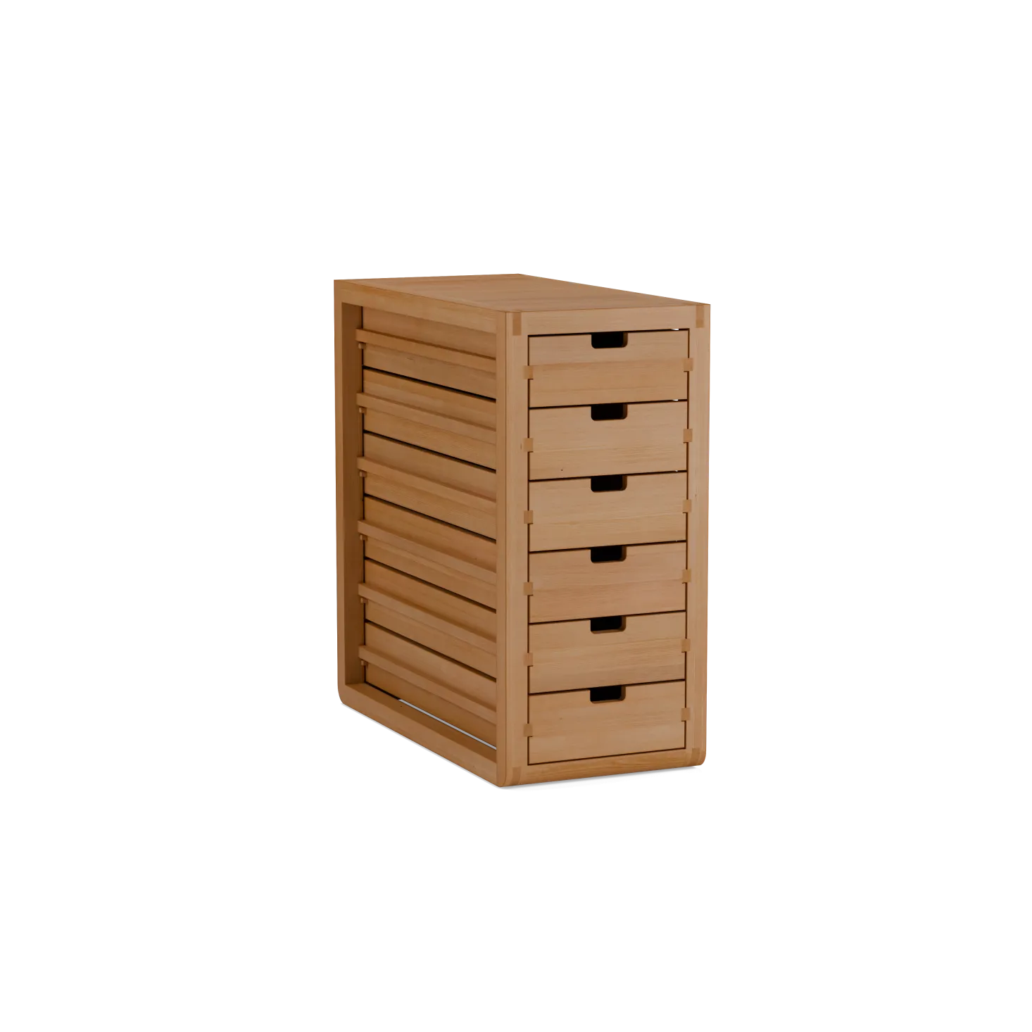 Ladenschrank Quint inkl. 6 LadenB 34 x T 70/80 x H 72 cm (Buche, T 70cm)