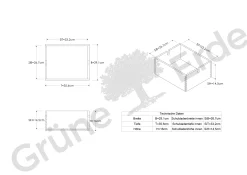 Lade Valetto B 291 x H 158 x T 356 mm(Buche)