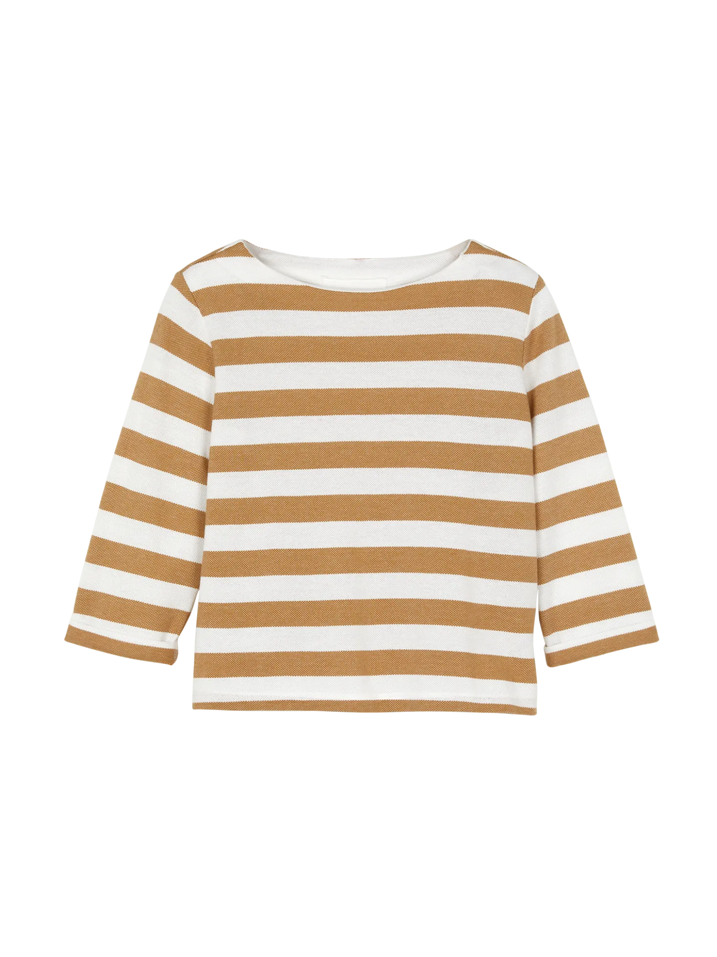 Langarmshirt aus Bio Baumwolle(rattan/offwhite ringel, XS)
