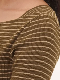 Langarmshirt aus Bio Baumwolle(kaktus/light khaki ringel, XXS)