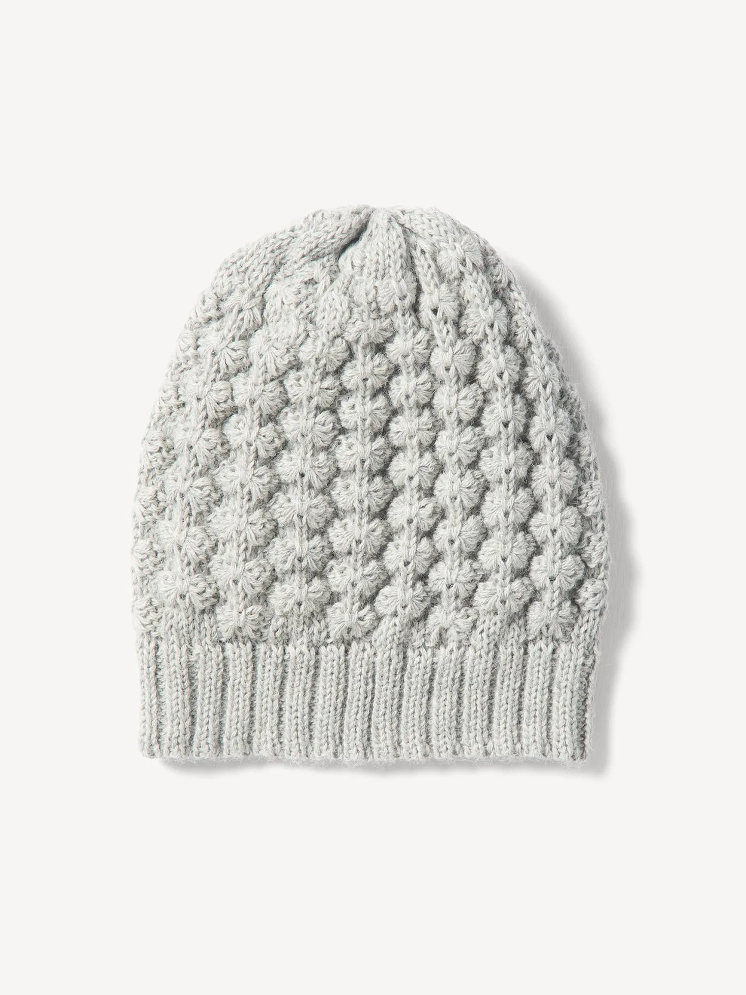 Mütze aus Alpakawolle(grau melange, one size)