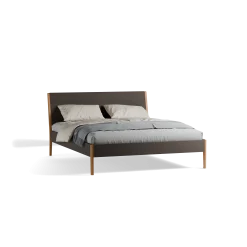 Polsterbett Almeno(Wollstoff Elverum Nougat, Buche, 160 x 200 cm)