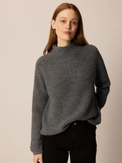 Pullover aus Alpakawolle(anthrazit melange, XS)