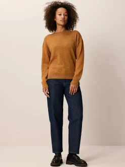 Pullover aus Alpakawolle(caramel, S)