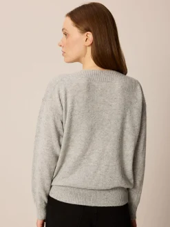 Pullover aus Alpakawolle(grau melange, XS)