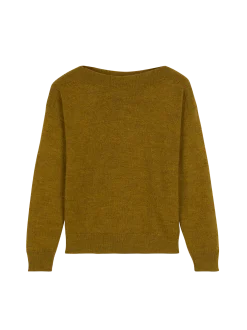 Pullover aus Alpakawolle(ocker gold, S)