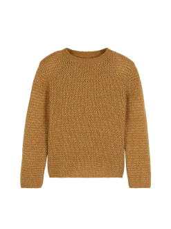 Pullover aus Alpakawolle und Bio-Baumwolle(dijon, XS)