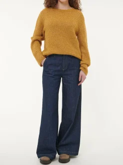 Pullover aus Alpakawolle und Bio-Baumwolle(dijon, L)
