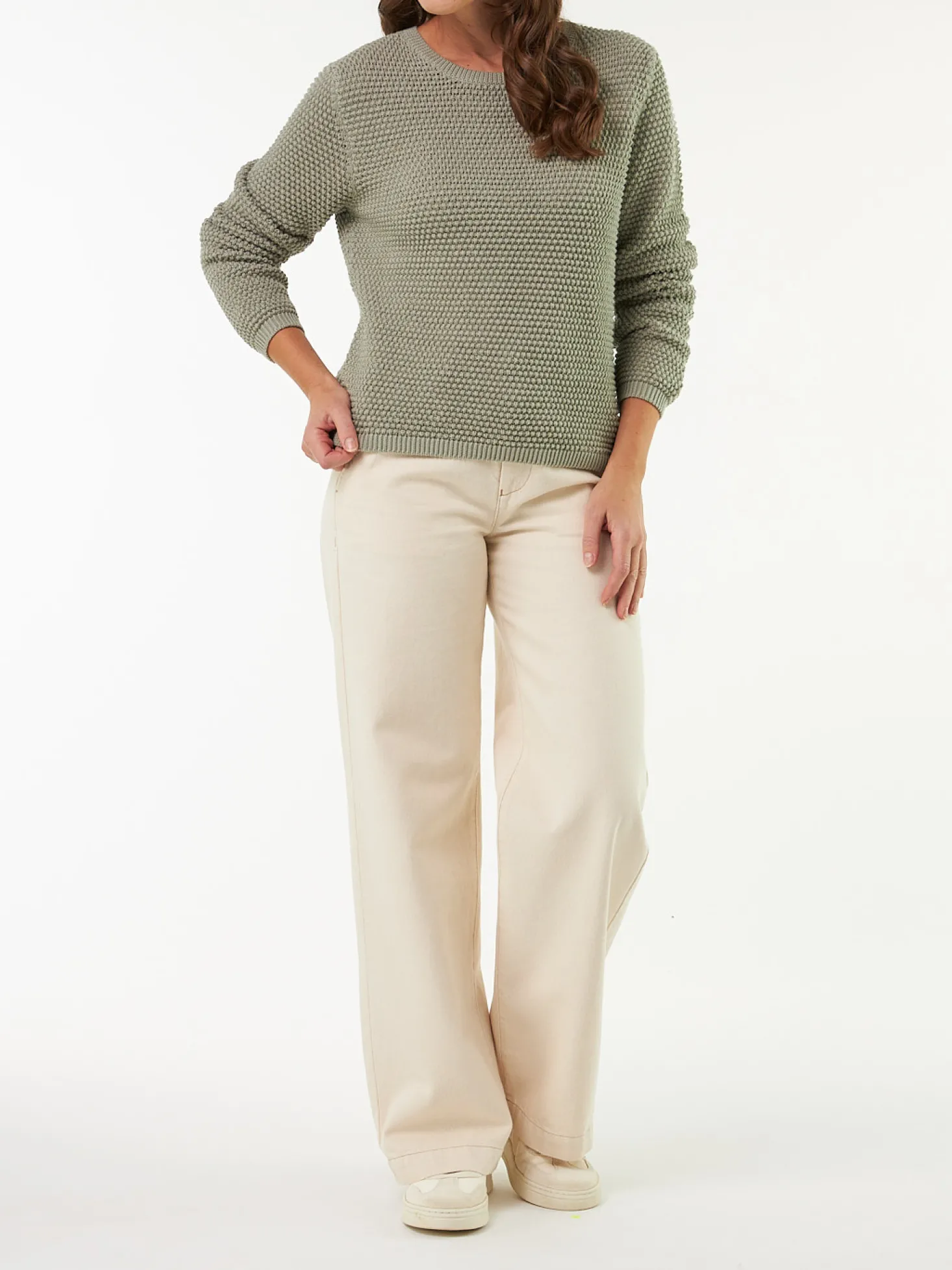 Pullover aus Bio Baumwolle(seegras, XL)