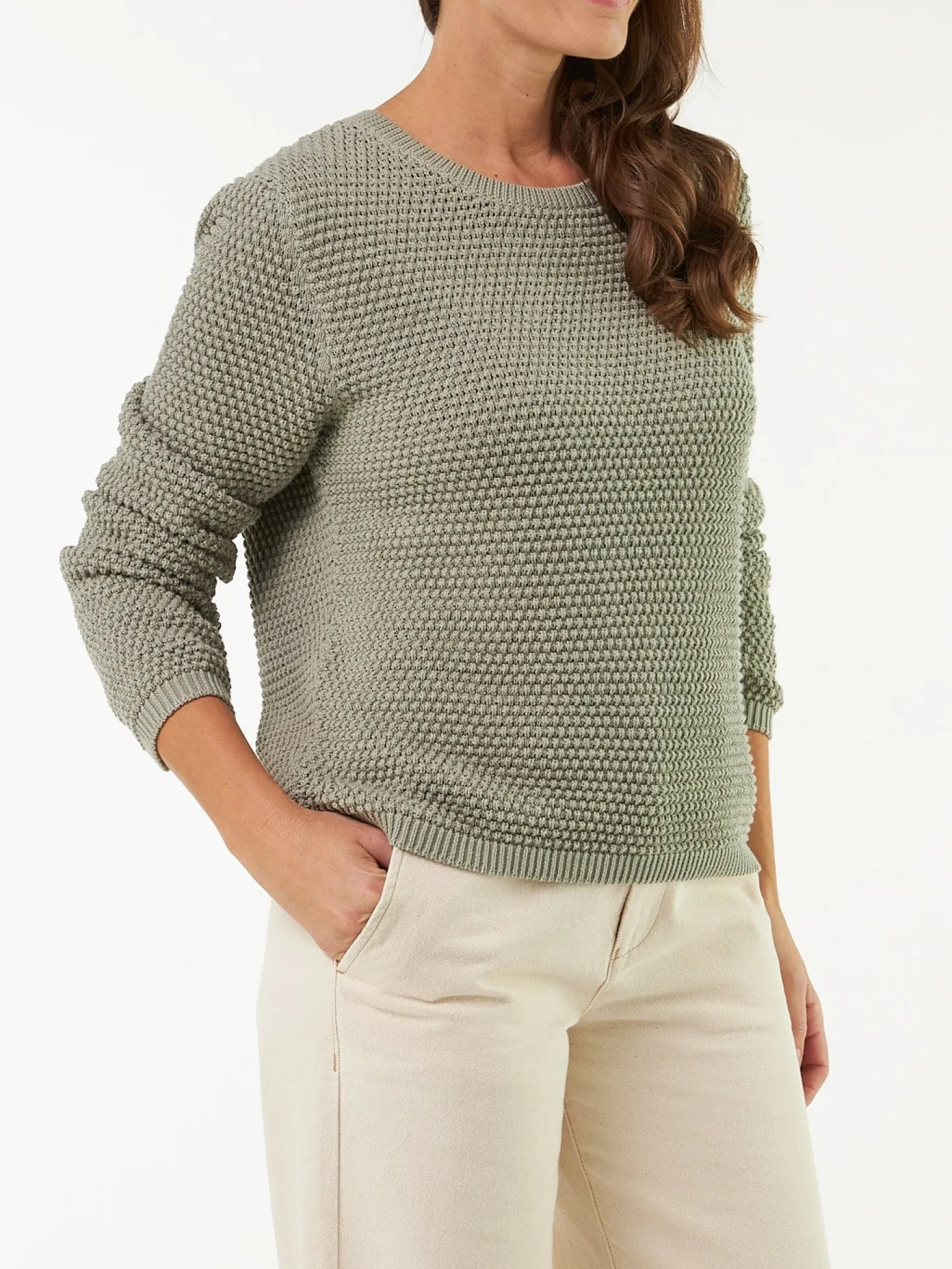 Pullover aus Bio Baumwolle(seegras, XL)