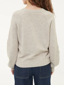 Pullover aus bio-Baumwolle und Wolle(sand melange, S)