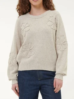Pullover aus bio-Baumwolle und Wolle(sand melange, S)