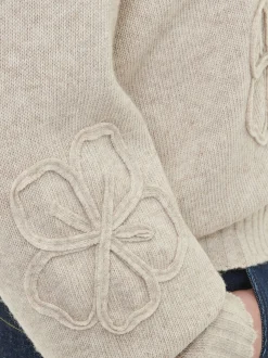 Pullover aus bio-Baumwolle und Wolle(sand melange, S)