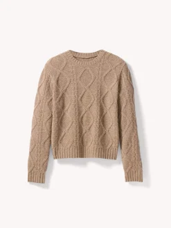 Pullover aus Bio Wolle(walnuss melange, XS)